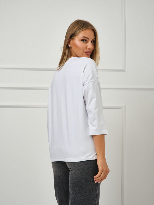 Лонгслив Николь белый