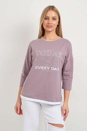 Лонгслив женский Лео корица