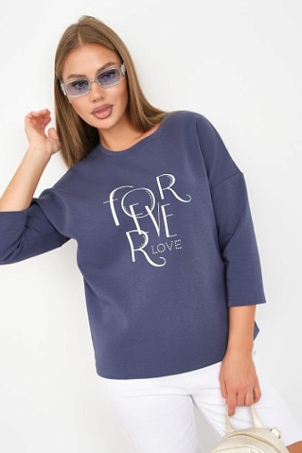 Свитшот женский Одри индиго