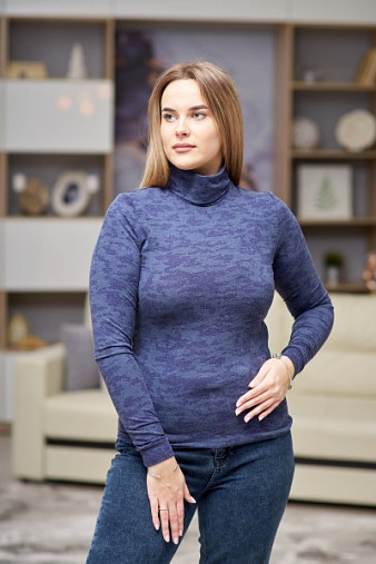 Водолазка классическая ангора индиго КМФ