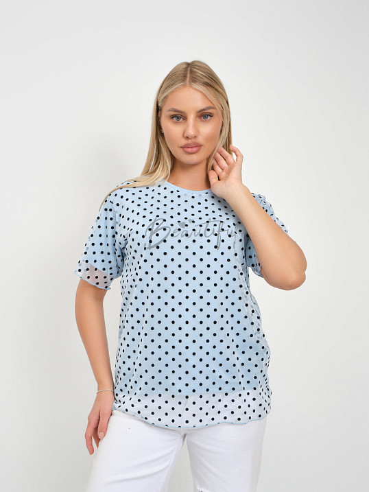 Футболка женская Бьюти вискоза голубой