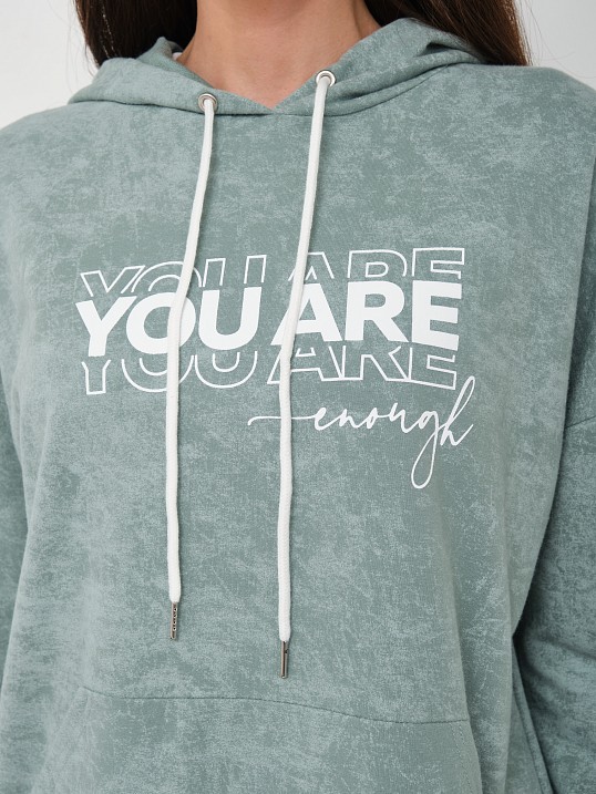 Толстовка женская Винтаж аква