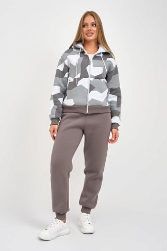 Костюм женский Дюна набивка начёс серый