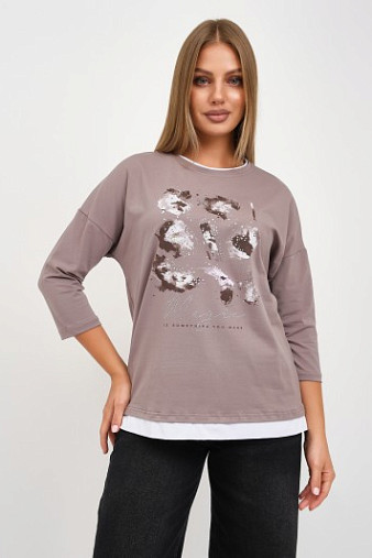 Лонгслив женский Тудей визон