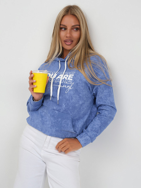 Толстовка женская Винтаж василек