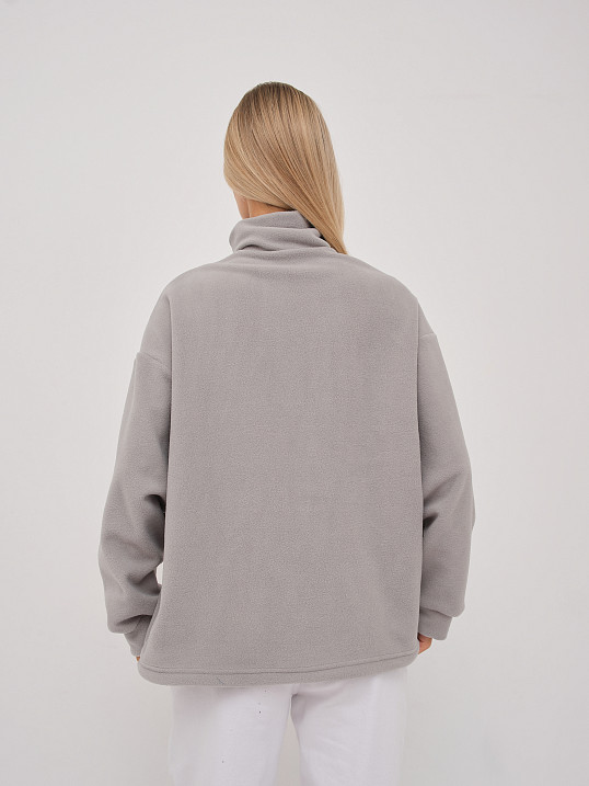 Толстовка жен. Тренд флис св.серый