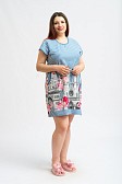 Туника Дарина полоса/голубая Туника Дарина полоса/голубая