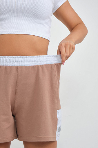 Шорты женские Рокси футер песочный