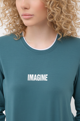 Лонгслив женский Сигма т.изумруд