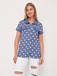 Рубашка Акцент джинс/горох