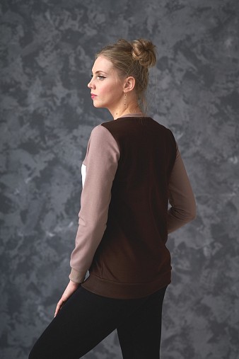 Толстовка женская Триколор шоколад