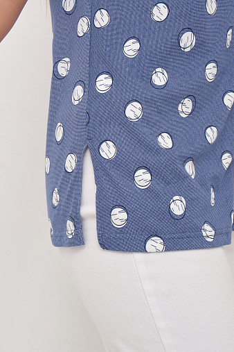 Рубашка Акцент джинс/горох