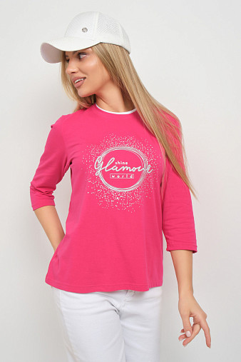 Лонгслив женский Магия фуксия