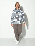 Костюм жен. Геометрия набивка 3-х нитка начес серый