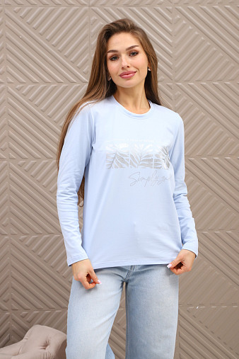 Лонгслив женский Рио голубой
