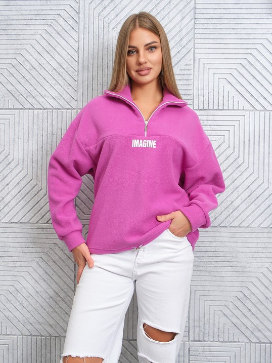 Толстовка жен. Тренд-2 флис фуксия