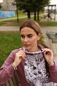 Костюм Теплый вечер лиловый/цветы