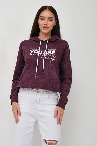 Толстовка женская Винтаж баклажан