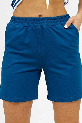 Костюм Новелла набивной петроль/полоса