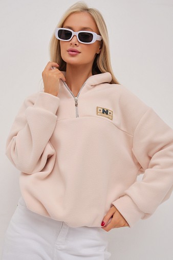 Толстовка жен. Тренд флис св.бежевый