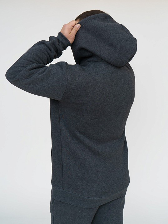 Толстовка мужская Степ без печати антрацит футер 3-х нитка