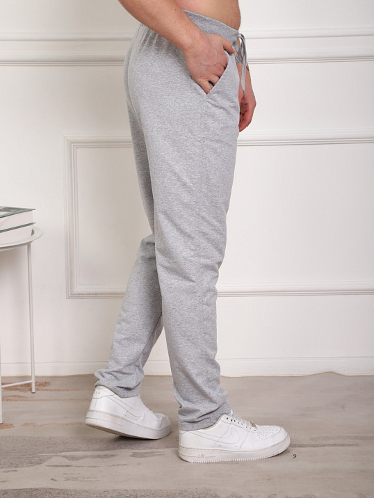 Брюки мужские без манжета серые