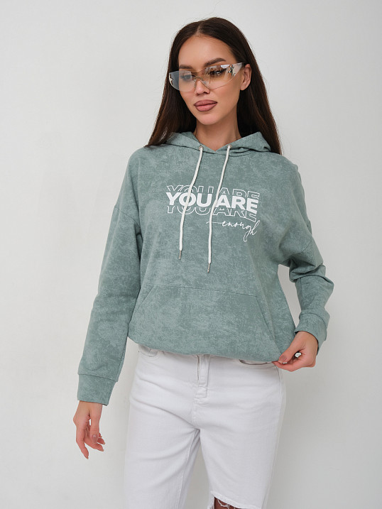 Толстовка женская Винтаж аква