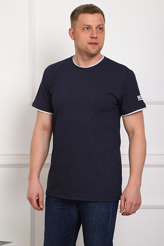 Футболка мужская Смарт синий/меланж