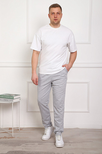 Брюки мужские без манжета серые