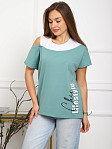 Футболка женская Чика св.изумруд