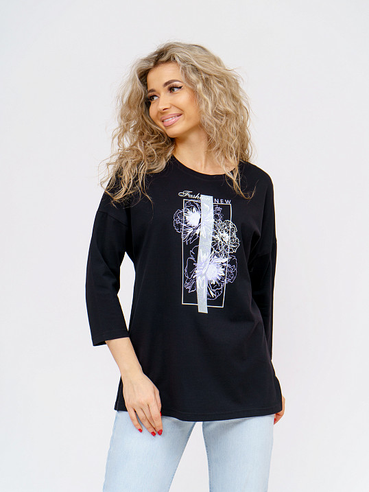 Лонгслив Стиль черный