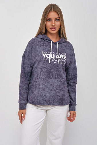 Толстовка женская Винтаж серый