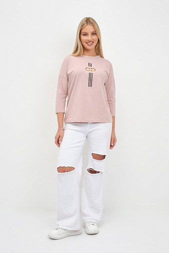 Лонгслив женский Мадлен пудра