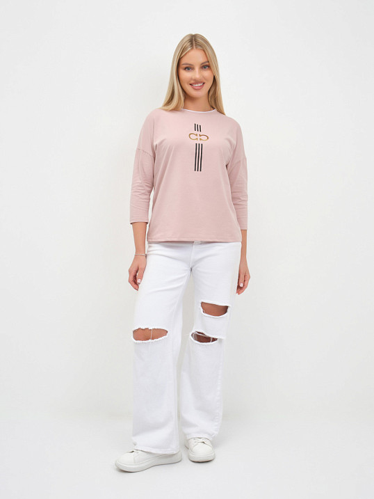 Лонгслив женский Мадлен пудра