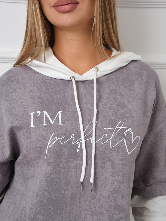 Толстовка женская Венди варенка св.серый