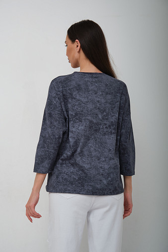 Лонгслив жен. Гламур варенка т.серый