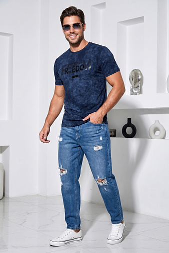 Футболка мужская Рич варенка синий