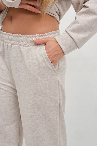 Костюм женский Верона однотонный беж/меланж