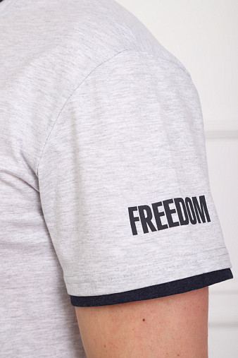 Футболка мужская Смарт серый/меланж