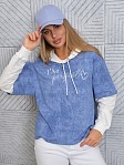 Толстовка женская Венди варенка василек