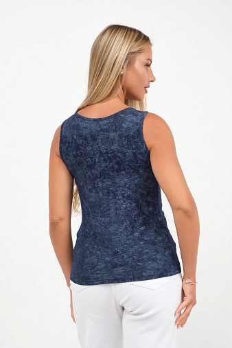 Майка вискозная Элина т.синий