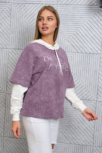 Толстовка женская Венди варенка лиловый