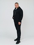 Толстовка мужская Степ без печати черная футер 3-х нитка