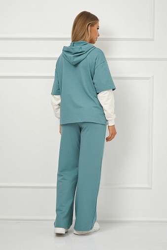 Костюм женский Венди со стразами бирюза