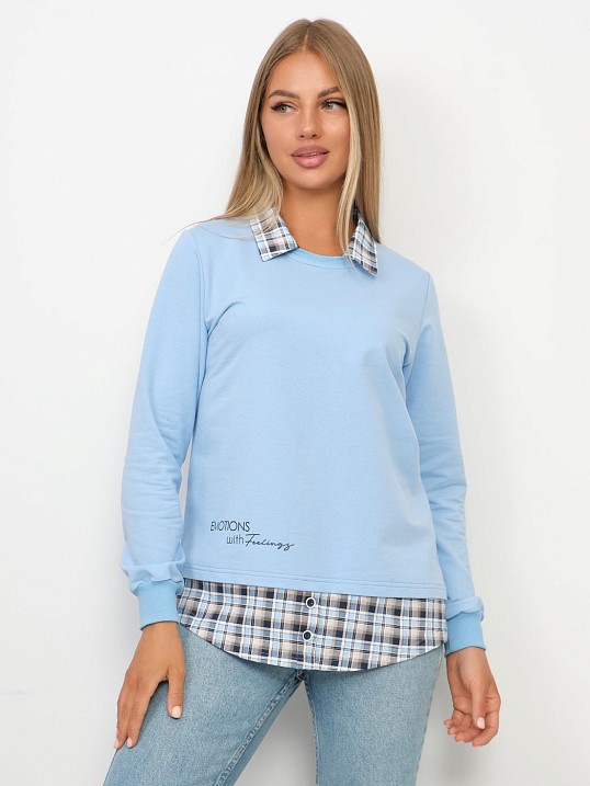 Толстовка женская Аврора голубой