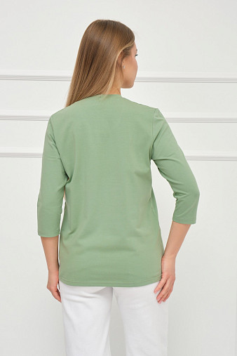 Лонгслив Элис рукав 3/4 фисташка