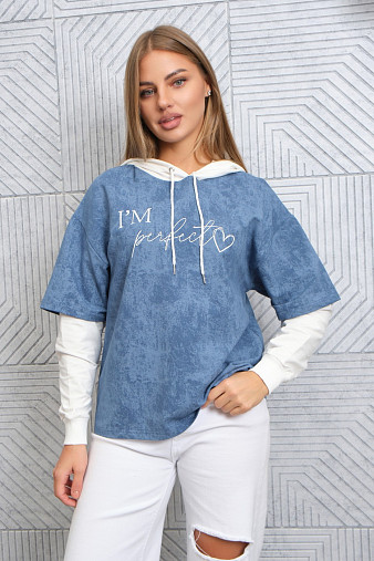 Толстовка женская Венди варенка индиго