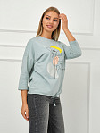 Лонгслив Николь аква