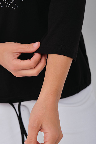 Лонгслив жен. Гламур черный