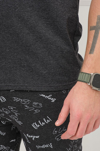 Костюм мужской Джой антрацит/буквы